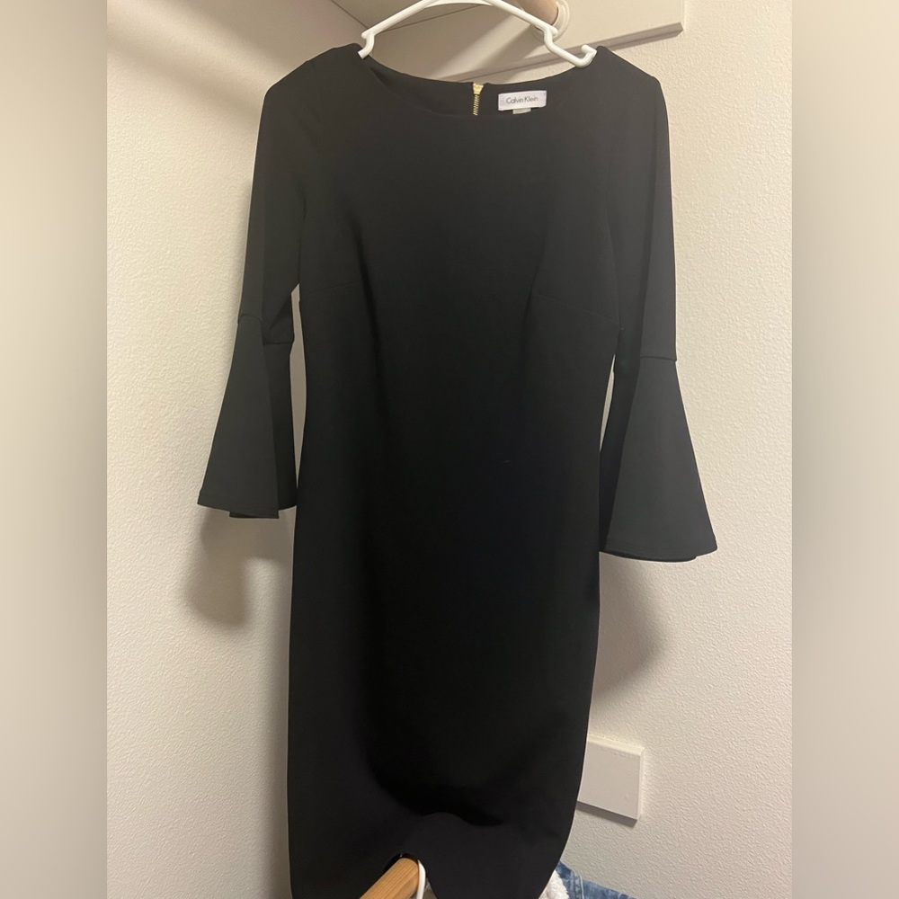 Calvin Klein black midi dress - Size 2